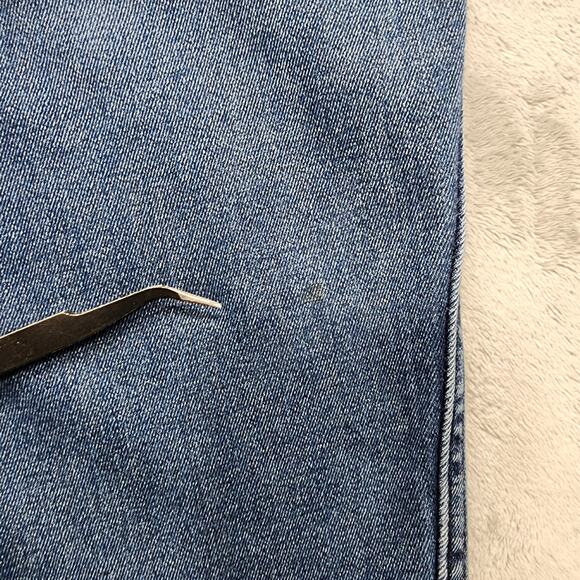 Everlane Jeans Womens 29 Blue The Vintage Skinny Jean Button Fly Raw Hem Stretch - Picture 7 of 15